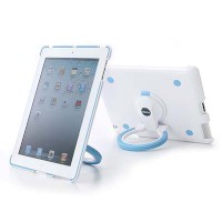 ハンドル付きでタブレット端末「iPad 2」の持ち運びや掛け置きができるケース「iPad2ケース 400-PDA039シリーズ」