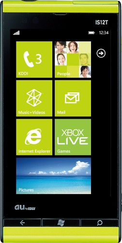 マイクロソフトのOS「Windows Phone 7.5」を搭載した富士通東芝モバイルコミュニケーションズ製のスマートフォン「Windows Phone IS12T」