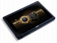 日本マイクロソフト、ダイワボウ情報システムとスレートPCの拡販で協業。写真は、エイサー社のストレート（タブレット）型PC「ICONIA TAB W500P（アイコニア タブ W500P）」
