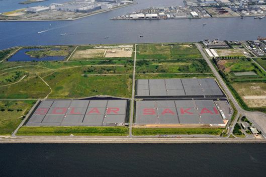 堺太陽光発電所　航空写真（関西電力　提供）