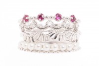 重ねてウエデイングケーキになるQ-pot. Weddingの新作リング