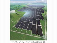 発電事業会社NED社の世界最大級となるタイの大規模太陽光発電所　完成予想図（画像提供：シャープ）
