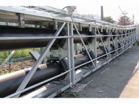 パイプコンベアでの輸送状況（写真提供：新日本製鉄）