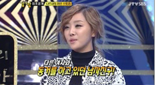 韓国の女性アイドルグループ「Brown Eyed Girls」のナルシャが過去の恋愛談を告白し、話題になっている。写真＝SBS『強心臓』のキャプチャ