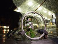 ランする「エボルタくん」(写真:パナソニック) ランする「エボルタくん」(写真:パナソニック)