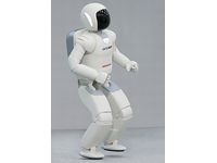 片足ジャンプ(ケンケン)で歩行するASIMO (画像提供:ホンダ) 片足ジャンプ(ケンケン)で歩行するASIMO (画像提供:ホンダ)