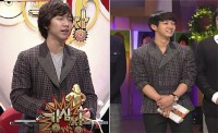 イ・スンギとBEASTのイ・ギグァンが同じ服を着た姿が話題になっている。写真＝SBS「強心臓」、KBS 2TV「常勝疾走」のキャプチャ