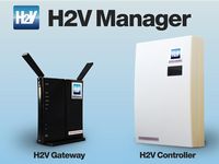 「H2V Manager」： 左「H2V Gateway（専用ルーター）」 右「H2V Controller（通信機能付きピークカットコントローラー）」 （画像提供：トヨタ自動車）