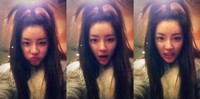 韓国女優パク・ハンビョルがヤシの木ヘアスタイルを公開し話題になっている。写真=パク・ハンビョルのツイッター