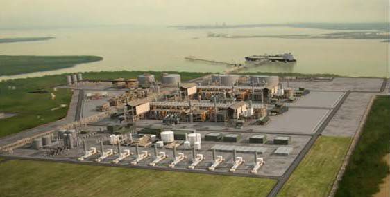オーストラリア ダーウィンにおける液化天然ガス（LNG）プラント建設イメージ図（画像：国際石油開発帝石）
