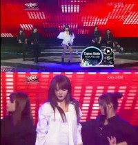 Trouble Maker（トラブルメーカー）のヒョナとヒョンスンはG.NA（ジナ）とともにダンスパフォーマンスを披露した。写真＝KBS放送のキャプチャ