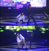 Trouble Maker（トラブルメーカー）のヒョナとヒョンスンはG.NA（ジナ）とともにダンスパフォーマンスを披露した。写真＝KBS放送のキャプチャ