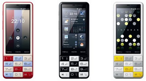 テンキーを搭載したBARタイプのスマートフォン「INFOBAR C01」（画像：KDDI）
