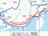 新東名高速道路 位置図（画像：中日本高速道路）