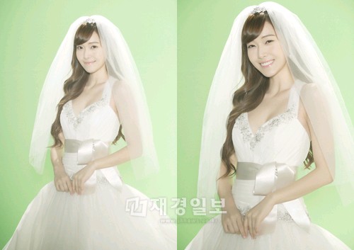 韓国女性アイドルグループ「少女時代」のジェシカが、純白のドレスを着た美しい花嫁に変身して話題だ。