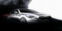 韓国の大手自動車メーカー起亜自動車が13日、上半期発売予定の大型セダン新車「KH(プロジェクト名)」のイメージを公開した。
