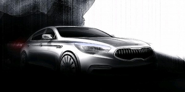 韓国の大手自動車メーカー起亜自動車が13日、上半期発売予定の大型セダン新車「KH(プロジェクト名)」のイメージを公開した。