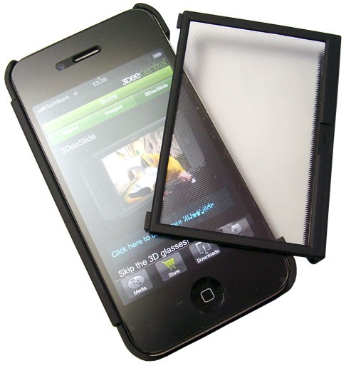 裸眼で3Dの映像と写真が楽しめるというiPhone4／4S用の裸眼3D立体フィルター「3Dee Slide（3Dスライド）」