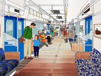 新型車両「6000系」イメージ(画像:富士急行)
新型車両「6000系」イメージ(画像:富士急行)