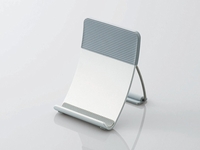 エレコムのスマートフォン用スタンド「P-DS004SV」。ディスプレイサイズ7インチ以下、厚み12mm以下のスマートフォンまたはタブレットPCに対応している。