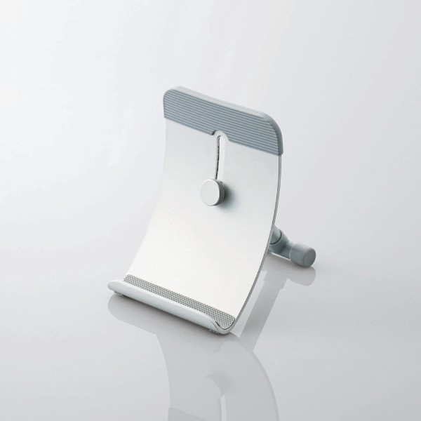 エレコムのタブレット用スタンド「TB-DS004SV」。ディスプレイサイズ7インチ～10インチ以下のタブレットPCに対応している。