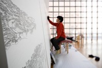 メゾンエルメスで開催中の山口晃「望郷-TOKIORE(I)MIX」展レポート