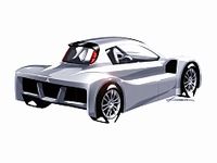 『i-MiEV』プロトタイプ（スケッチ：リヤ）（画像：三菱自動車）
