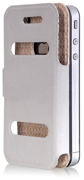 iPhone4S/4用ケース「Luxa2 Lille iPhone 4S」。着信時にケースのフリップカバーを開けずにワンタッチで直ちに応答できる。