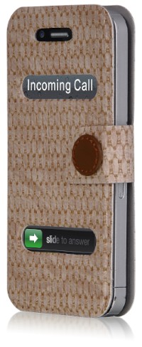 iPhone4S/4用ケース「Luxa2 Lille iPhone 4S」。着信時にケースのフリップカバーを開けずにワンタッチで直ちに応答できる。