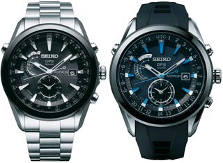 ブライトチタンモデル「SAST003」（左）とステンレススチールモデル「SAST009」（右）（画像：セイコーホールディングス）