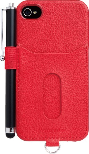 プリンストンテクノロジーが発売したiPhone 4/4S用カードホルダー付きPUレザーハードケース「PIP-CHC2P」シリーズ