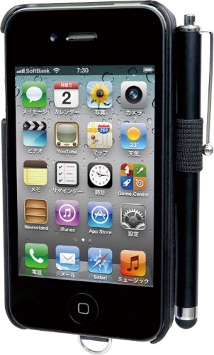 プリンストンテクノロジーが発売したiPhone 4/4S用カードホルダー付きPUレザーハードケース「PIP-CHC2P」シリーズ