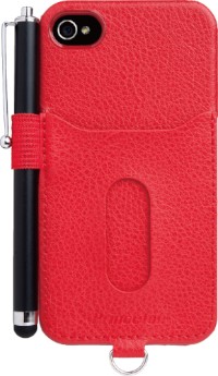 プリンストンテクノロジーが発売したiPhone 4/4S用カードホルダー付きPUレザーハードケース「PIP-CHC2P」シリーズ