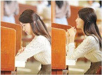 韓流スターチャン・グンソクと少女時代ユナの出演で、国内外から熱い関心を集めている韓国KBSの新作ドラマ『ラブレイン』（演出ユン・ソクホ、脚本オ・スヨン）で、70年代のキャンパスの女神キム・ユニ役を演じるユナの清楚さあふれる姿が、ネットユーザーの視線を集めている。