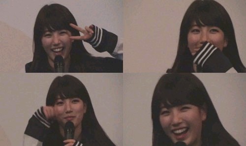 Miss A（ミスエイ）のスジがキュートなＶサインを披露して男性ファンを魅了した。