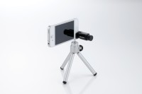 スマートフォンを三脚に取り付け、好きな角度で固定出来るアルミ製三脚用マウント「Bluevision SuperMount F Edition Black」の「Short handle」版