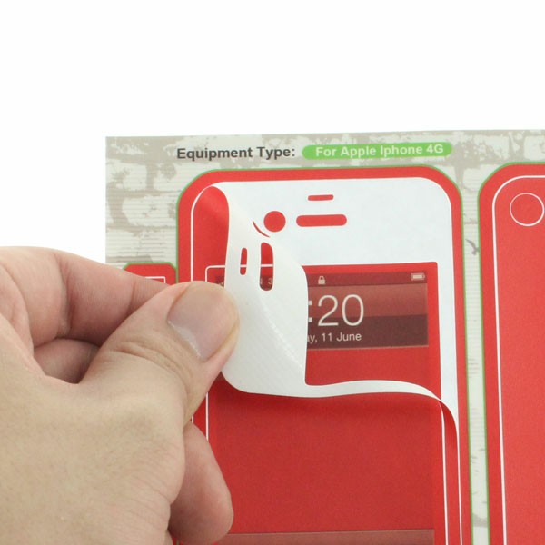 エバーグリーンが発売したiPhone 4専用のデコレーションステッカー「DN-80537」