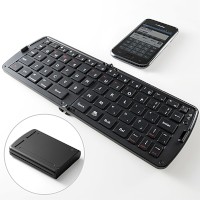 iOS、Android搭載したスマートフォンやタブレット端末で使用できる「折りたたみBluetoothキーボード（iPhone・iPad・スマートフォン・タブレット対応）400-SKB031シリーズ」