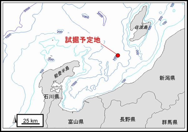 基礎試錐「上越海丘」の実施候補地（画像：経済産業省）