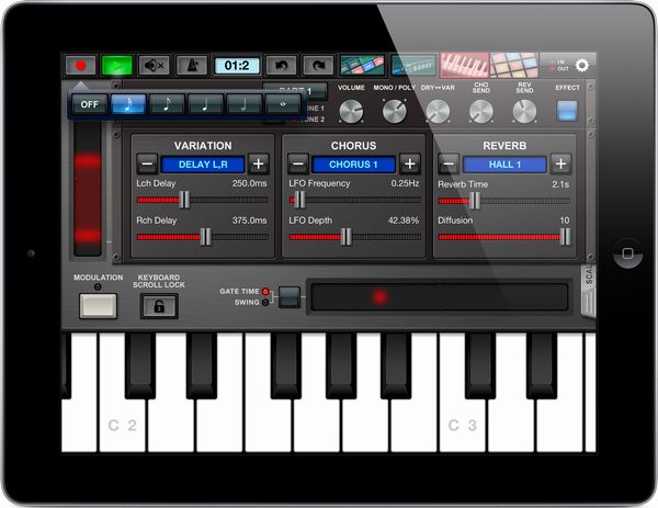 「Synth Arp & Drum Pad」利用イメージ（画像：ヤマハ）
