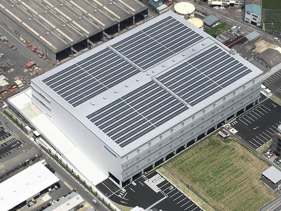 久御山太陽光発電施設の完成航空写真（写真：大林組）