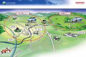 熊本県 観光レンタカー実証実験イメージ（画像：ホンダ）