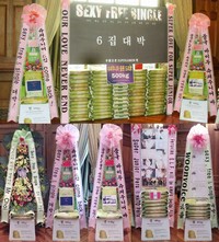 正規6thアルバム『Sexy, Free & Single』で 1年ぶりにカムバックするSUPER JUNIOR(スーパージュニア)に、国内外のファンから応援のドリーミー米花輪が殺到した。写真=ドリーミー