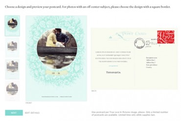 あなたの“恋のベストショット”がポストカードに！ティファニー専用サイトとiPhoneアプリで実施中