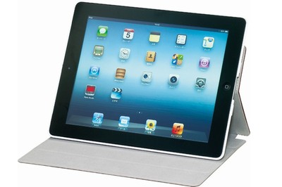 プリンストンテクノロジーが発売する第3世代iPad/iPad 2用の保護ケース「Optima Smart 360」。カバーを装着したままiPadを360度回転させられる機能を備えている。