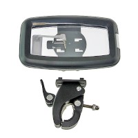 自転車のハンドルにiPhoneなどのスマートフォンを固定できる防水ケース「DN-82558」。スマートフォン本体をキズから守るほか、IPX-7相当の防水仕様で急な雨に遭遇しても本体を水から守る。 自転車のハンドルにiPhoneなどのスマートフォンを固定できる防水ケース「DN-82558」。スマートフォン本体をキズから守るほか、IPX-7相当の防水仕様で急な雨に遭遇しても本体を水から守る。