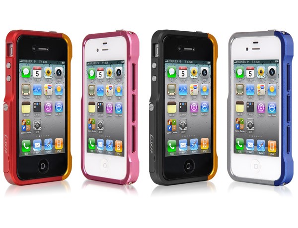 スタンドアーム一体のバンパー型iPhoneケース「Luxa2 Alum Armor iPhone 4/4S Stand Case」