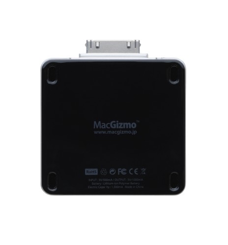 iPhoneやiPodなどドックコネクタを持つアップル製品向けの予備バッテリー「MacGizmo Extra Superior Battery Charger for iPhone/iPod」。iPhone 4S/4と同じカラーで幅や厚みを揃えており、装着時の一体感を実現している。 iPhoneやiPodなどドックコネクタを持つアップル製品向けの予備バッテリー「MacGizmo Extra Superior Battery Charger for iPhone/iPod」。iPhone 4S/4と同じカラーで幅や厚みを揃えており、装着時の一体感を実現している。
