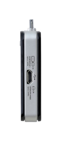 iPhoneやiPodなどドックコネクタを持つアップル製品向けの予備バッテリー「MacGizmo Extra Superior Battery Charger for iPhone/iPod」。iPhone 4S/4と同じカラーで幅や厚みを揃えており、装着時の一体感を実現している。