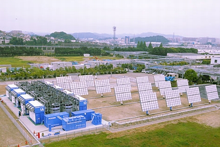 竣工したメガワット級蓄発電実証システム（写真：住友電気工業）